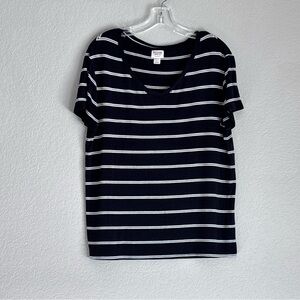 Mossimo Supply Co. women’s Striped V-Neck short sleeves Tee L